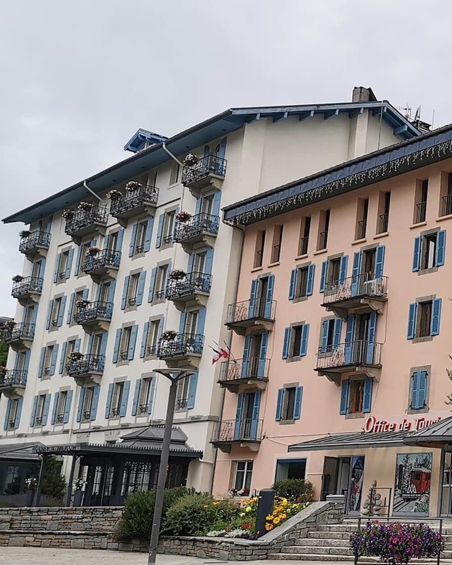 Chamonix tourist office building, place du Triangle de l'Amitié, on a summer day
